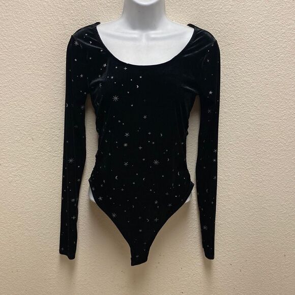Wild Fable Starry Velvet Bodysuit Small - Picture 1 of 6